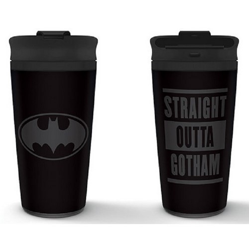 VASO VIAJE METALICO BATMAN STRAIGHT OUTTA GOTHAM
